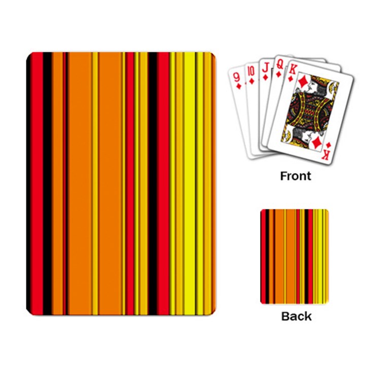 Hot Stripes Fire Playing Card