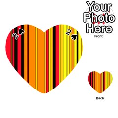 Hot Stripes Fire Playing Cards 54 (heart)  by ImpressiveMoments