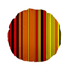 Hot Stripes Fire Standard 15  Premium Round Cushions by ImpressiveMoments