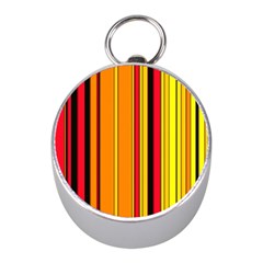 Hot Stripes Fire Mini Silver Compasses by ImpressiveMoments