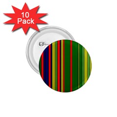 Hot Stripes Grenn Blue 1 75  Buttons (10 Pack) by ImpressiveMoments