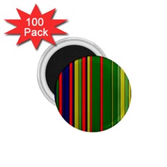 Hot Stripes Grenn Blue 1 75  Magnets (100 Pack)  by ImpressiveMoments