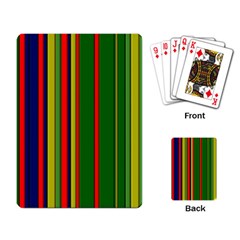 Hot Stripes Grenn Blue Playing Card by ImpressiveMoments