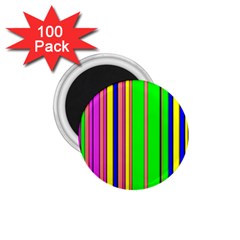 Hot Stripes Rainbow 1 75  Magnets (100 Pack)  by ImpressiveMoments