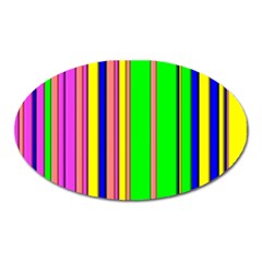 Hot Stripes Rainbow Oval Magnet by ImpressiveMoments