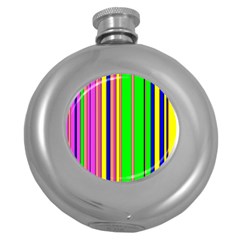 Hot Stripes Rainbow Round Hip Flask (5 Oz) by ImpressiveMoments