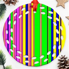 Hot Stripes Rainbow Ornament (round Filigree)  by ImpressiveMoments