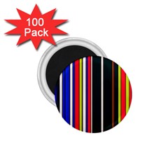 Hot Stripes Red Blue 1 75  Magnets (100 Pack)  by ImpressiveMoments