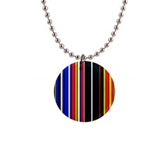 Hot Stripes Red Blue Button Necklaces by ImpressiveMoments