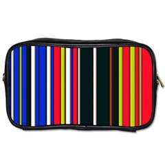 Hot Stripes Red Blue Toiletries Bags by ImpressiveMoments