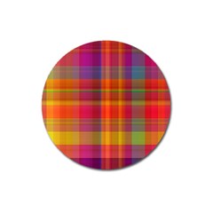 Plaid, Hot Magnet 3  (round) by ImpressiveMoments