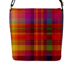 Plaid, Hot Flap Messenger Bag (l)  by ImpressiveMoments