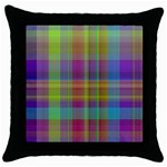 Plaid, Cool Throw Pillow Cases (Black) Front