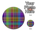 Plaid, Cool Multi-purpose Cards (Round)  Front 1