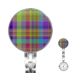 Plaid, Cool Stainless Steel Nurses Watches by ImpressiveMoments