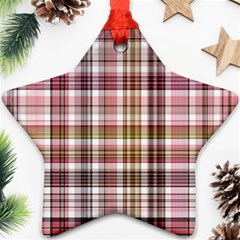 Plaid, Candy Star Ornament (two Sides)  by ImpressiveMoments