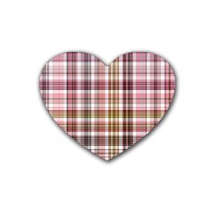 Plaid, Candy Rubber Coaster (heart)  by ImpressiveMoments