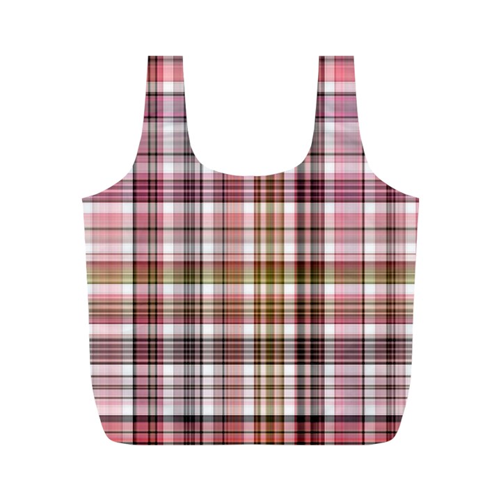 Plaid, Candy Full Print Recycle Bags (M) 