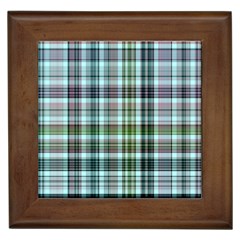 Plaid Ocean Framed Tiles by ImpressiveMoments