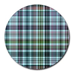 Plaid Ocean Round Mousepads by ImpressiveMoments