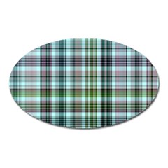 Plaid Ocean Oval Magnet by ImpressiveMoments