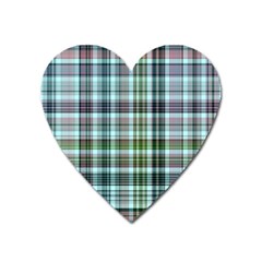 Plaid Ocean Heart Magnet by ImpressiveMoments