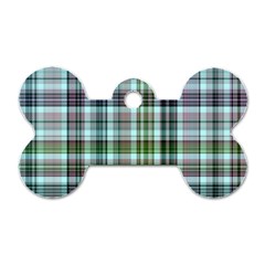 Plaid Ocean Dog Tag Bone (two Sides) by ImpressiveMoments