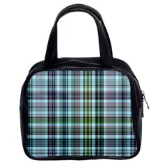 Plaid Ocean Classic Handbags (2 Sides) by ImpressiveMoments