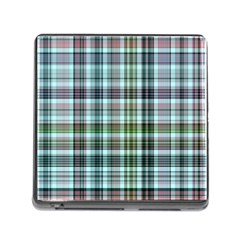 Plaid Ocean Memory Card Reader (square) by ImpressiveMoments