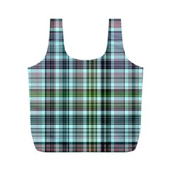 Plaid Ocean Full Print Recycle Bags (m)  by ImpressiveMoments