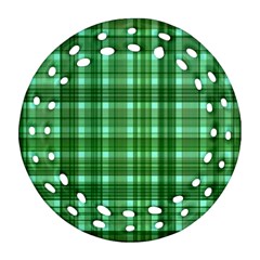 Plaid Forest Ornament (round Filigree)  by ImpressiveMoments