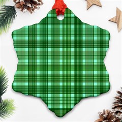 Plaid Forest Snowflake Ornament (2-side) by ImpressiveMoments