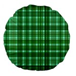 Plaid Forest Large 18  Premium Flano Round Cushions Front