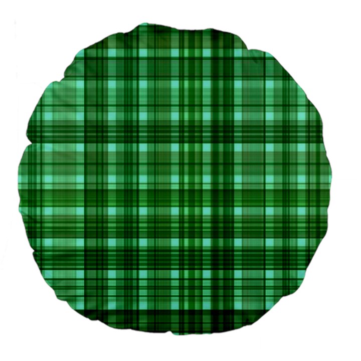 Plaid Forest Large 18  Premium Flano Round Cushions