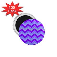 Chevron Blue 1 75  Magnets (100 Pack)  by ImpressiveMoments