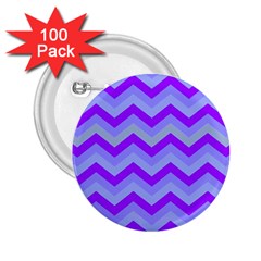 Chevron Blue 2 25  Buttons (100 Pack)  by ImpressiveMoments