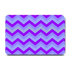 Chevron Blue Small Doormat  by ImpressiveMoments