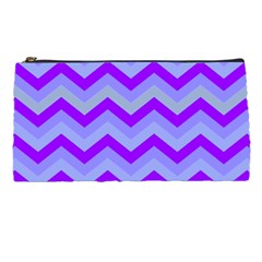 Chevron Blue Pencil Cases by ImpressiveMoments