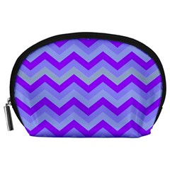 Chevron Blue Accessory Pouches (large)  by ImpressiveMoments