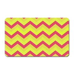 Chevron Yellow Pink Magnet (rectangular) by ImpressiveMoments