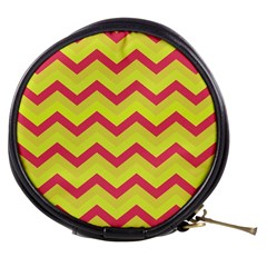 Chevron Yellow Pink Mini Makeup Bags by ImpressiveMoments