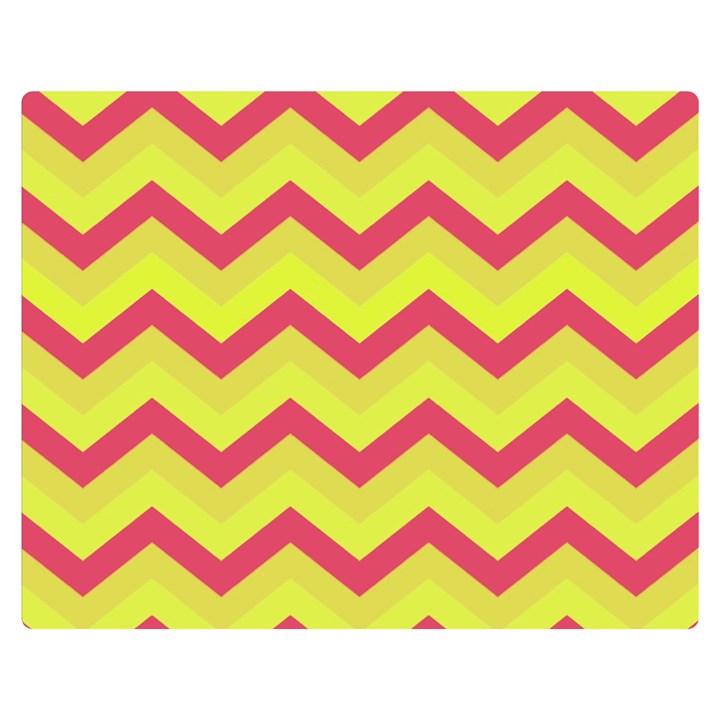 Chevron Yellow Pink Double Sided Flano Blanket (Medium) 