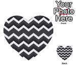 Chevron Dark Gray Multi-purpose Cards (Heart)  Front 1