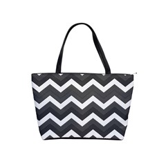 Chevron Dark Gray Shoulder Handbags by ImpressiveMoments