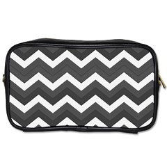 Chevron Dark Gray Toiletries Bags by ImpressiveMoments