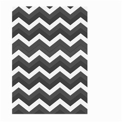 Chevron Dark Gray Large Garden Flag (two Sides) by ImpressiveMoments