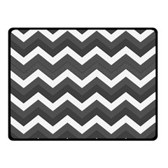 Chevron Dark Gray Double Sided Fleece Blanket (small)  by ImpressiveMoments