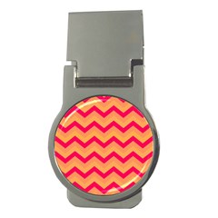 Chevron Peach Money Clips (round)  by ImpressiveMoments