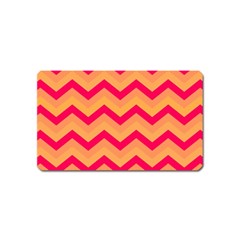 Chevron Peach Magnet (name Card) by ImpressiveMoments