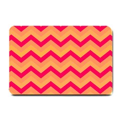 Chevron Peach Small Doormat  by ImpressiveMoments